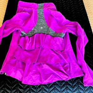 Lululemon zip top ruffle jacket thumb holes 2